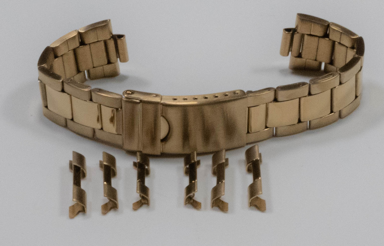 Gold plated Oyster Watch Straight End Bracelet Strap 18mm 20mm 22mm For Rolex